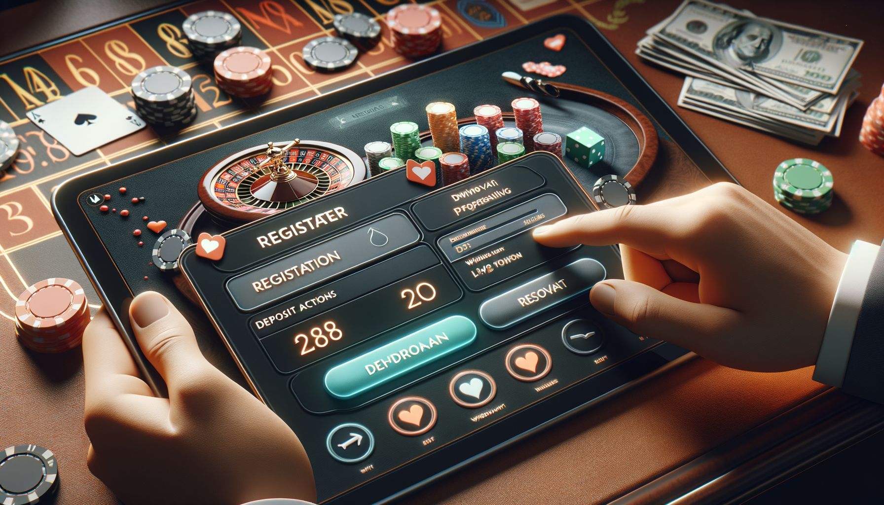 Registrierung, Einzahlungen und Auszahlungen